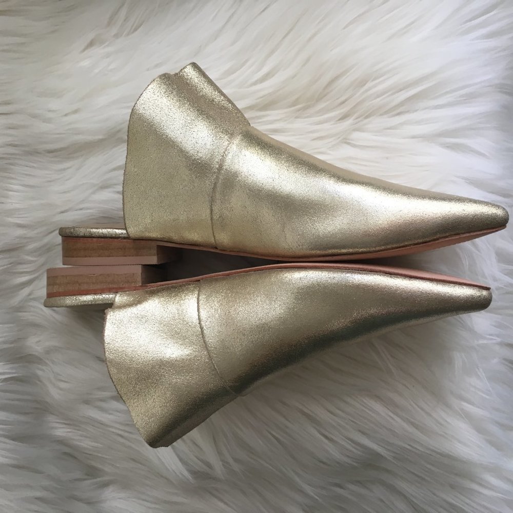 NEW free people metallic slip on mules - Picture 3 of 7